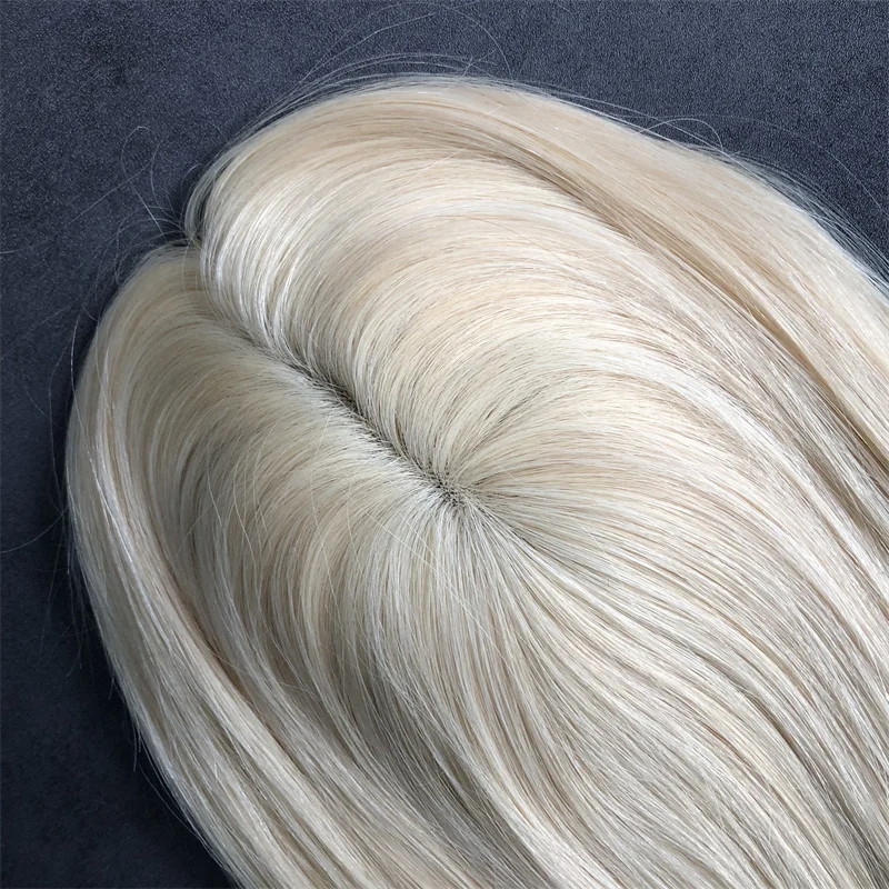 Woman Topper New Coming Balayage Color Full Lace Human Hair Toppers Volume Pieces for Alopecia Loss Women