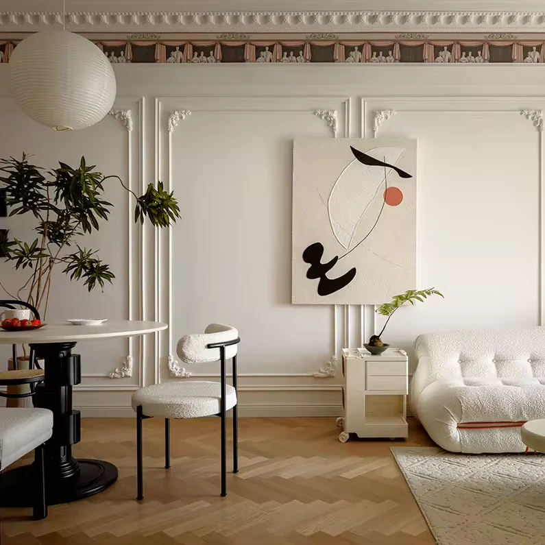 Sanhai Light французский стиль 3D макс. рендеринг планировка гостиной строительный чертеж планы жилых домов современный дизайн интерьера
