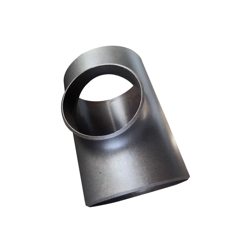 CARBON STEEL  PIPE FITTING EQUAL START TEE  ANSI B16.9 BUTT WELD BLACK PAINT A234WPB