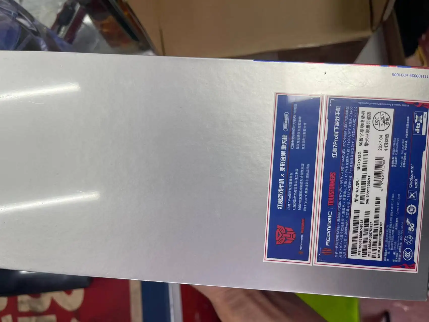 Original Red Magic 7 Pro Special Edition Transformers Version Optimus Prime Limited Collection Edition 18GB Ram 512GB ROM