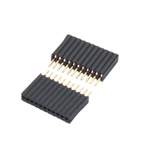 1.27mm pitch female header single row straight H=4.3mm W=2.1mm shenzhen connector SOULIN brand