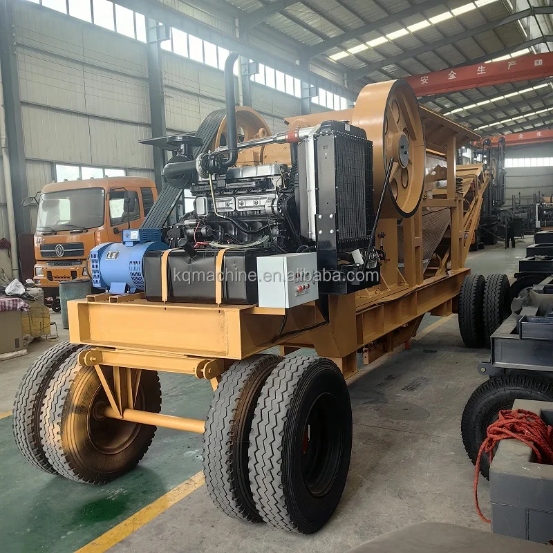 Tyre Type Mobile Crusher Price Small And Medium Portable Granite Gravel Jaw Crusher