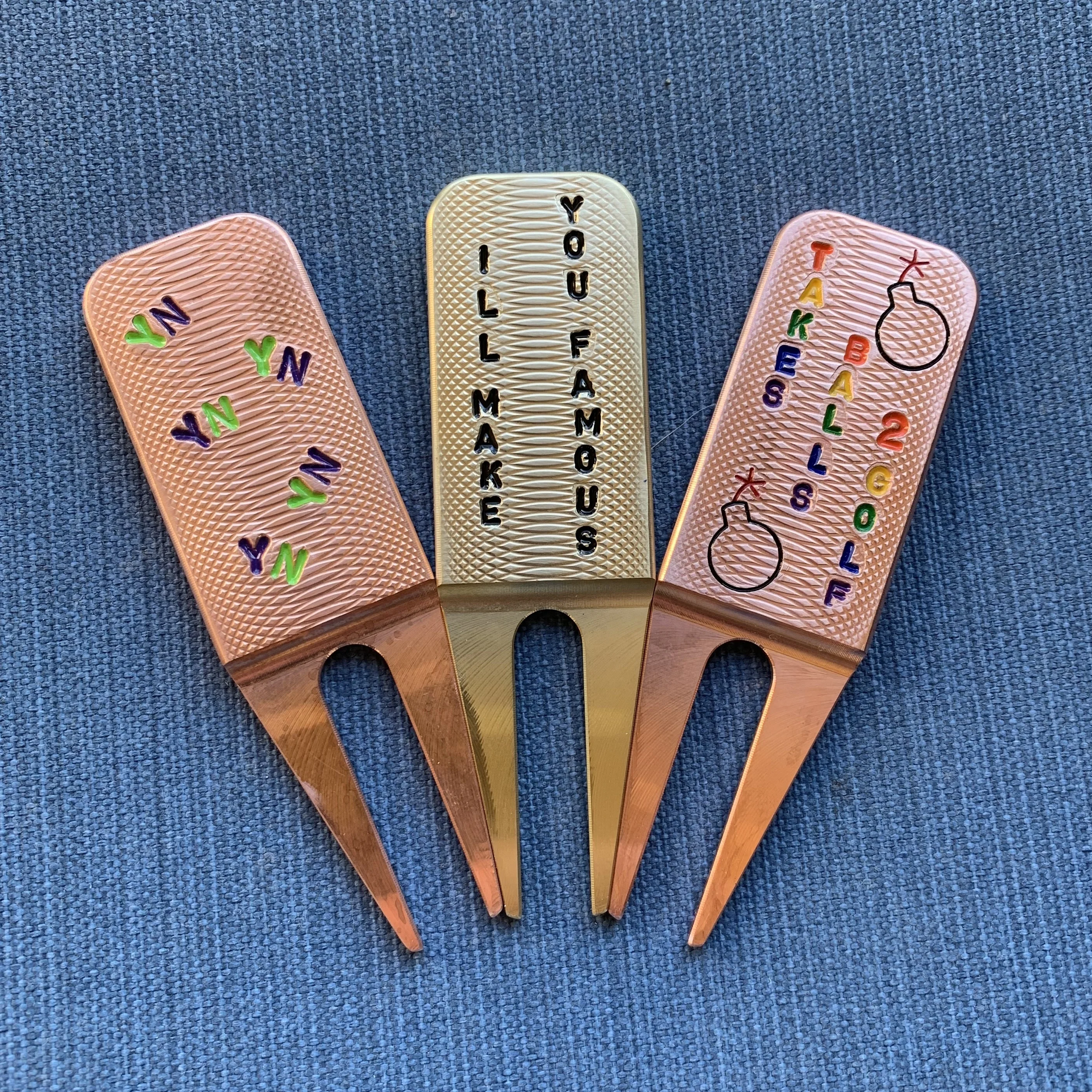 Custom Golf Divot Tool & ball marker w/ magnet