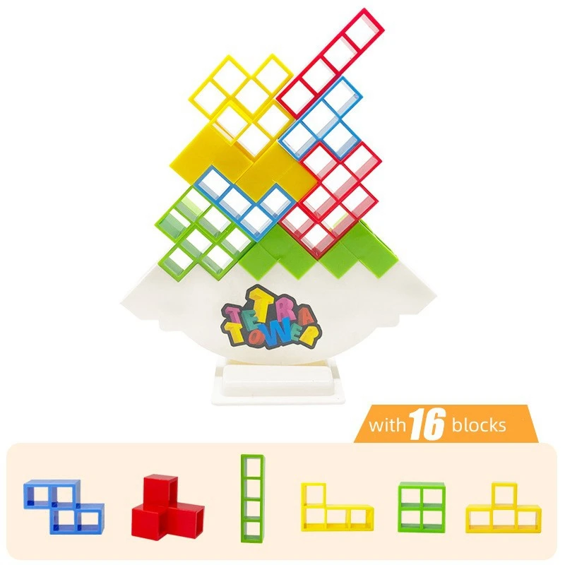 XRH evelopmental Interactive Puzzle Stacking Blocks Game Challenge Balance Tower Promotes Hand-eye Coordination Board Games