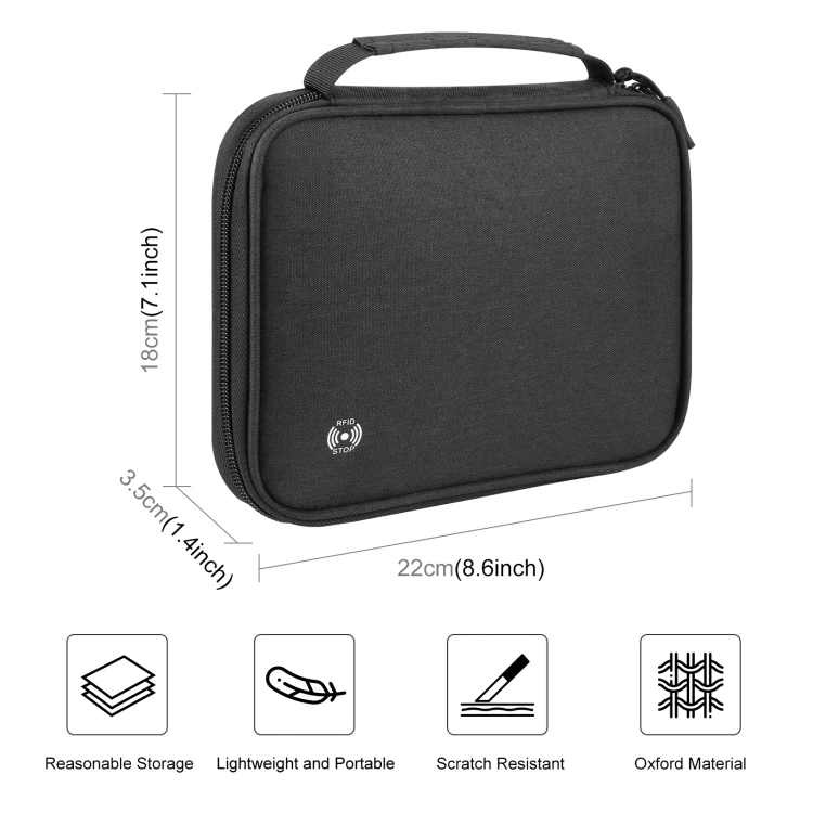 Factory price HAWEEL Passport Wallet Document Organizer Credit Cards Case Bag with Handle