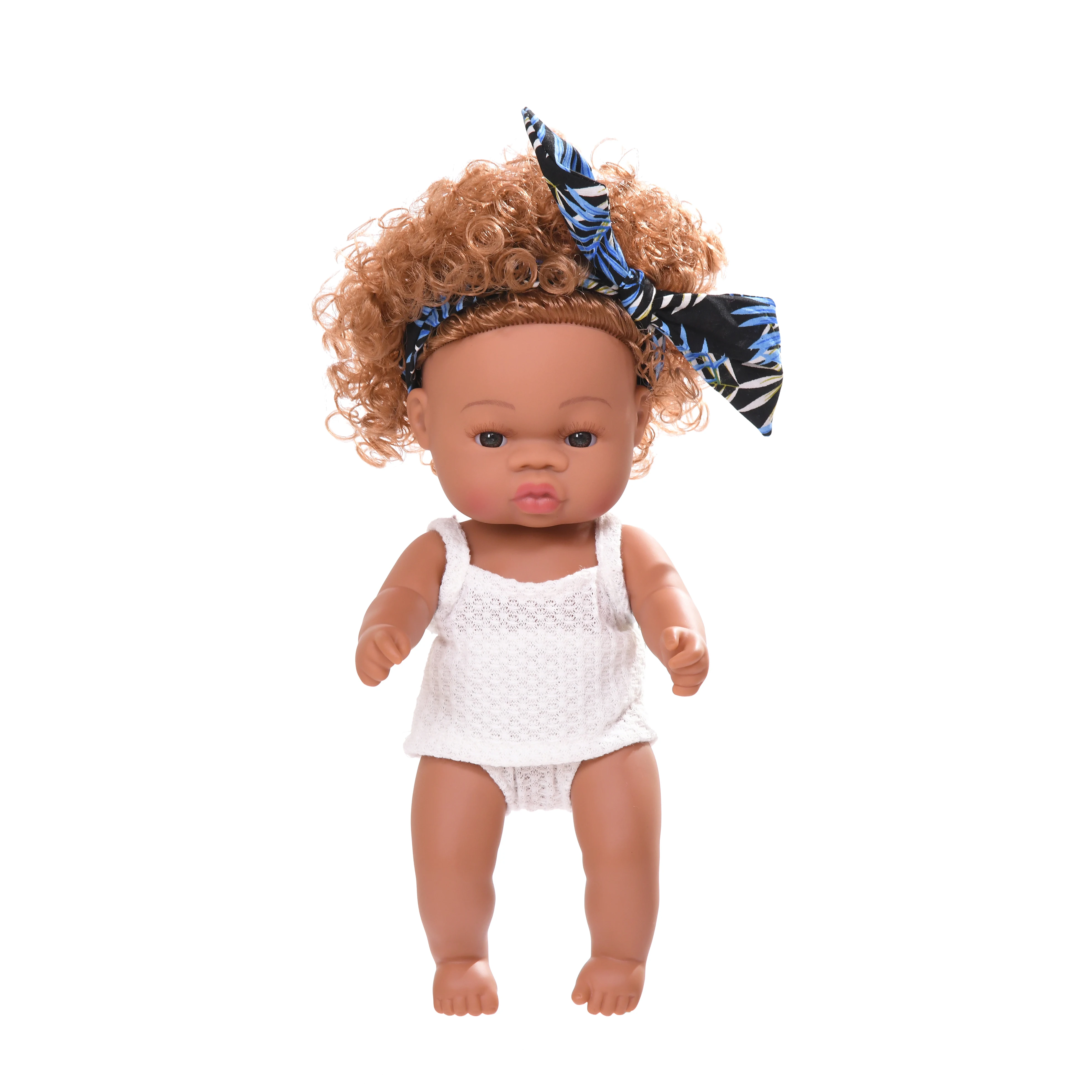 Black skin Lifelike Reborn Baby Vinyl African baby doll toy black silicone doll