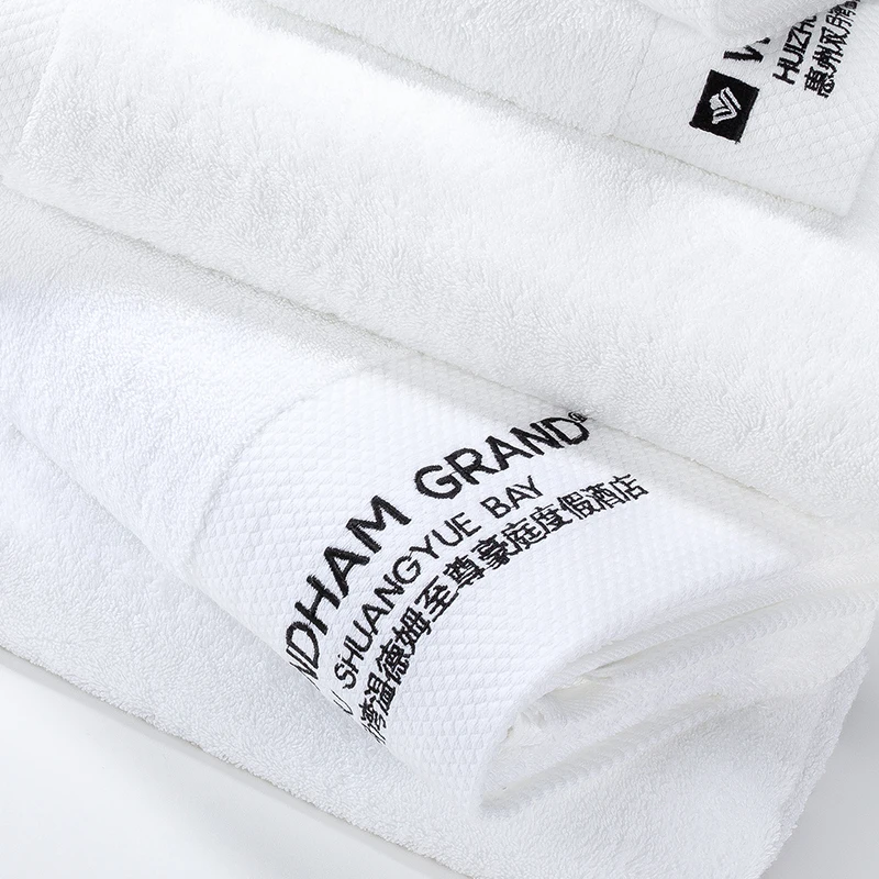 5 Star Hotel Towels  Jacquard Towel Hottest Selling Premium Cotton White