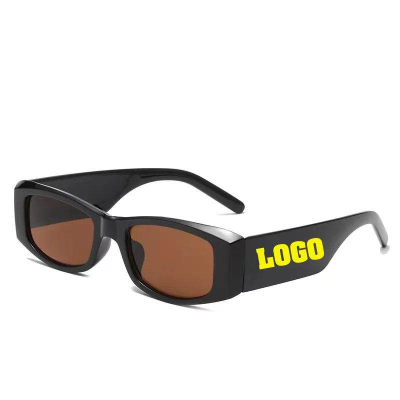 2022 Wholesale custom logo sunglasses  unisex  trendy square vintage shades wide legs fashion small sunglasses