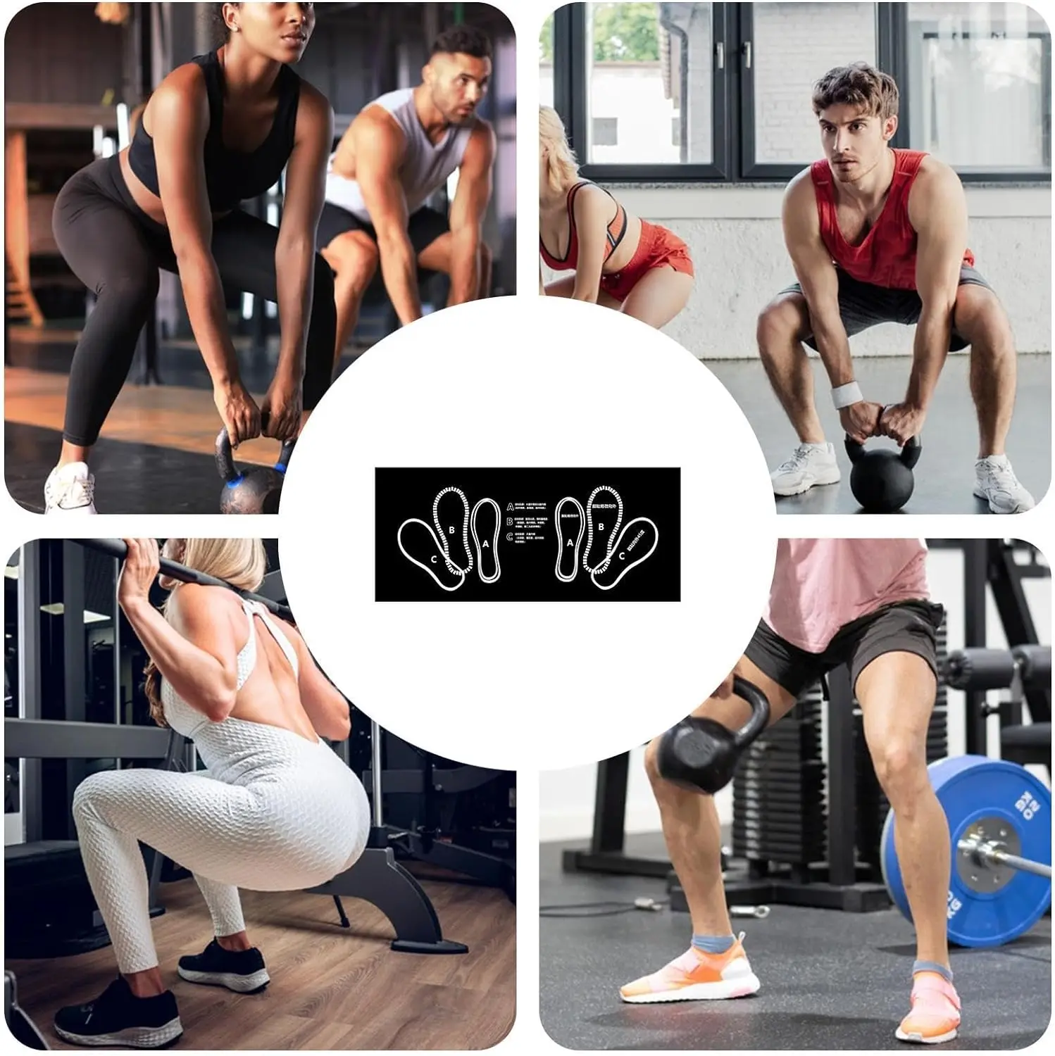 Customized Anti-Slip Absorbent Gym Exercise Mat 3D Printed Diatom Mud Machine-Made Elliptical Gym Mat Pink Jump Exercise Mat