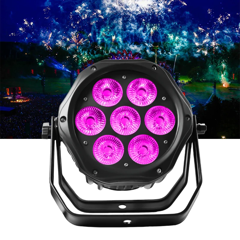 Hot Sale IP65 waterproof 7pcs 18 watt led mini led par outdoor lights Battery par light