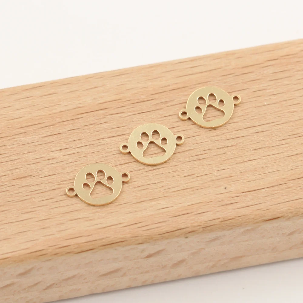 Permanent Jewelry 14k Gold Filled Dog Paw Charm Sterling Silver 925 connectors for Women DIY Making