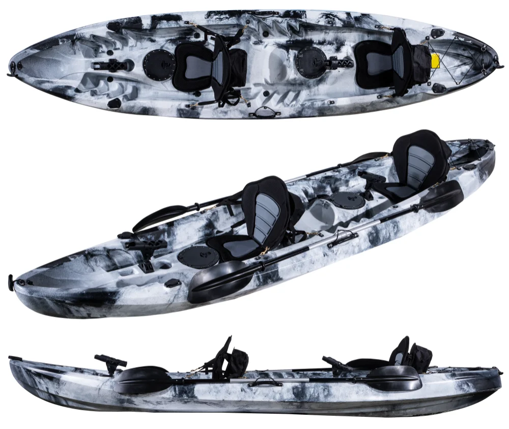 LLDPE plastic paddle fish Rowing Boats sit on top Kayak for 3 person/family