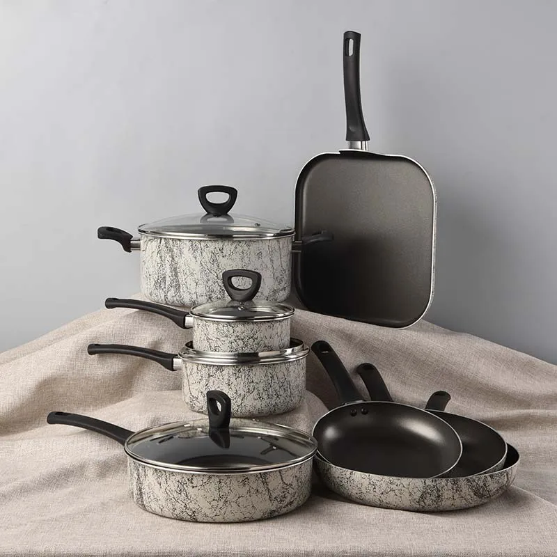 Household Kitchen Diecast Aluminum Non Stick Pan Set Cookware Sets Cooking