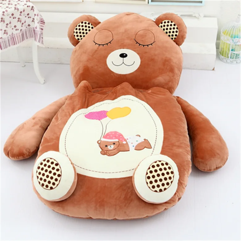 Hot Selling Plush Animal Shape Bed Stuffed Soft Animal Bag Bed For Kids Adult