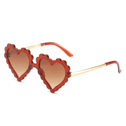 Heart Shaped Sun glasses Cute Outdoor Beach Eyewear  for boys girls Toddler Children Party Photography Kids sunglasses