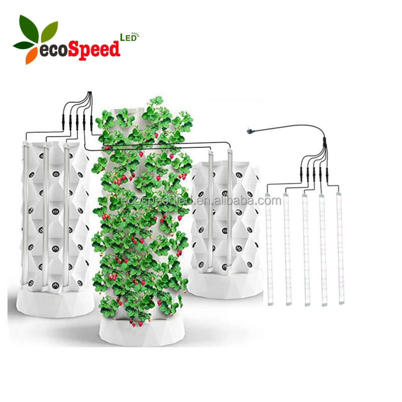 Thailand Russia Farming vertical hydroponic indoor plant growing tower garden grow led light 40w 60w 18w 24w 36watt 120cm 150cm