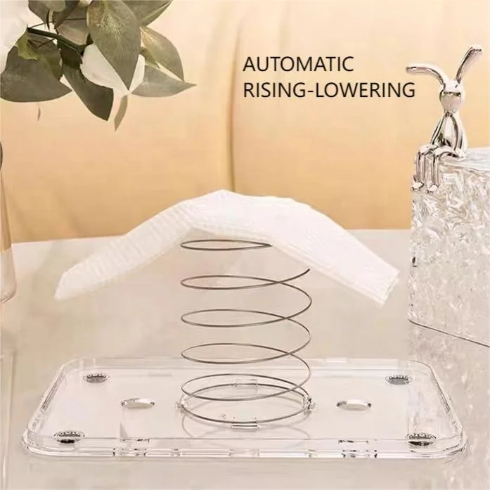 High Quality Home Accessories Plastic Rectangle Office  Desktop Living Room Napkin Holder Tissue Box