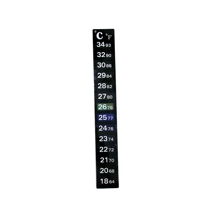 Customized good quality read easy reading aquarium thermometer sticker
