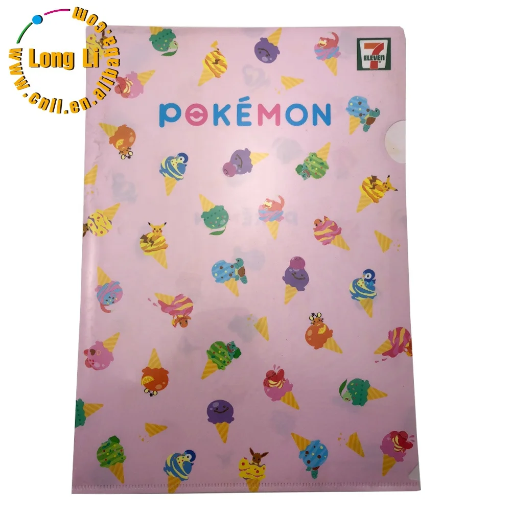 Customized promotional pp a3 a4 expanding file folder L shape sheet plastic file cover