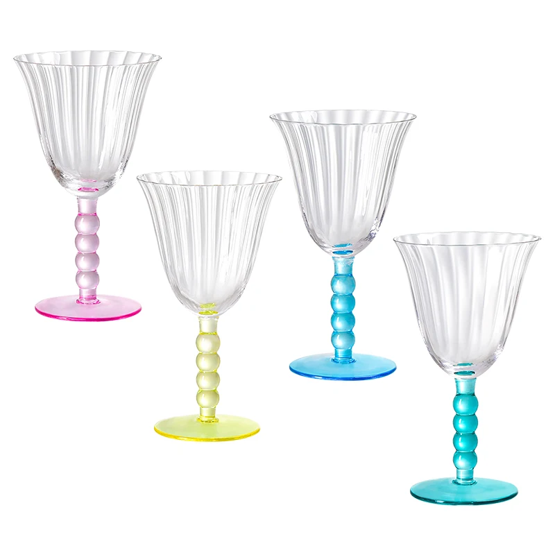 MEIZHILI Glass Cup Wine Glasses Hand Blown Glass Sales Excellent Reusable Top Tropical Western Sport popular Wine Globlet set