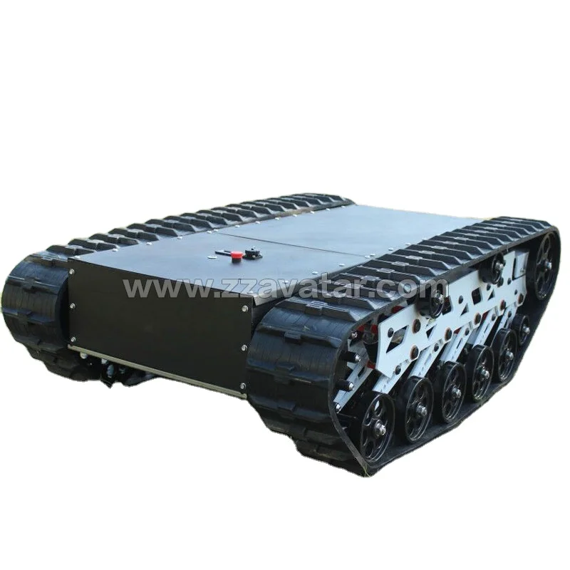 All Terrain Rubber Tracked Robot goods delivery Undercarriage Unmanned Crawler robots Vehicle Robotic inspection Chassis