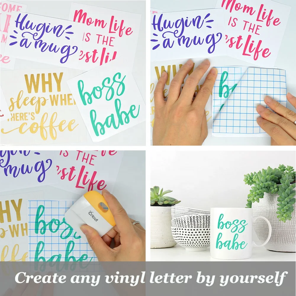 ПВХ самоклеящийся виниловый лист матовый красный 10 упаковок 12x12 для Cricut силуэт
