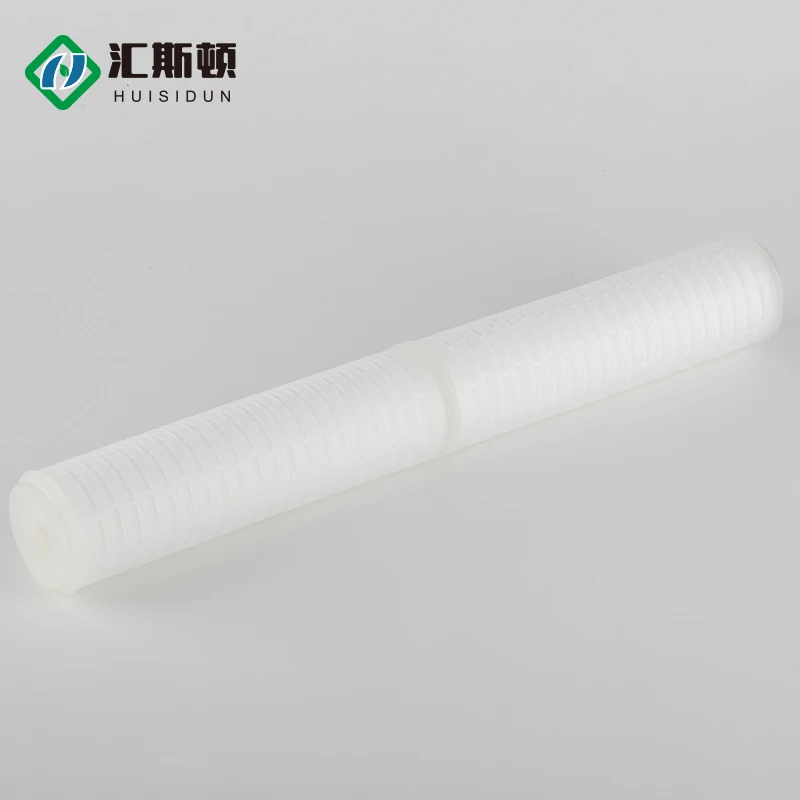 0.22 0.45micron 10inch 20inch 40inch Industrial Water Treatment PP  Pes  PTFE Pleated Filter Cartridge for Food and Beverage