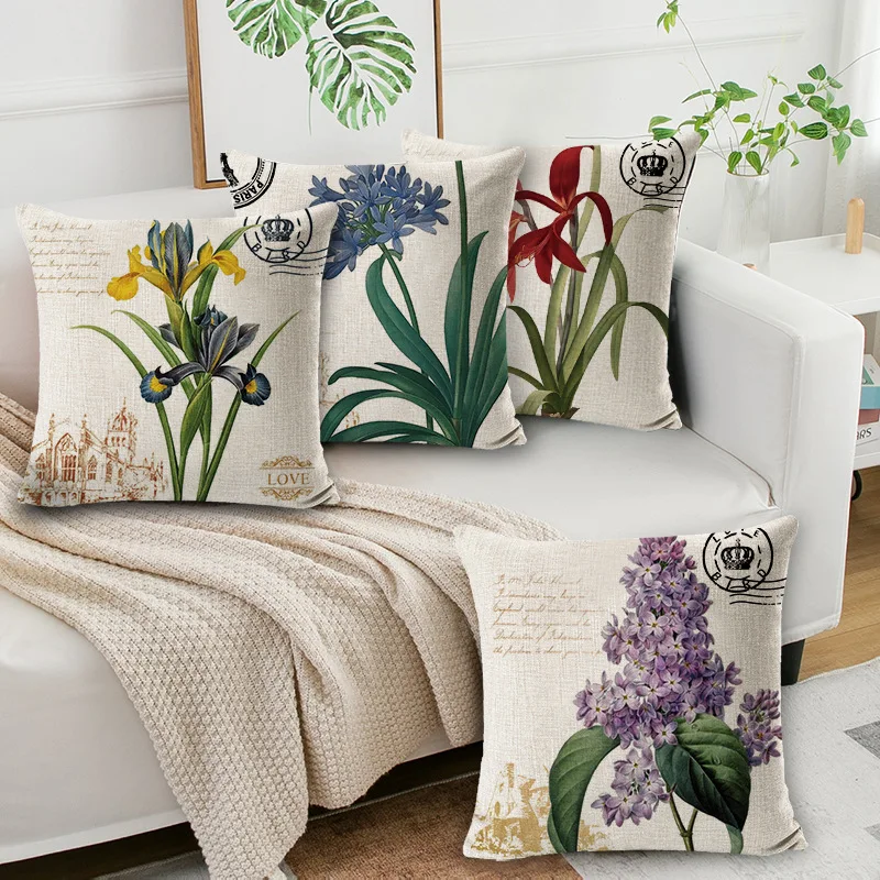 High Quality pillow cover Luxury country flower And bird  Cushion Cover Throw Pillows For Home Decor