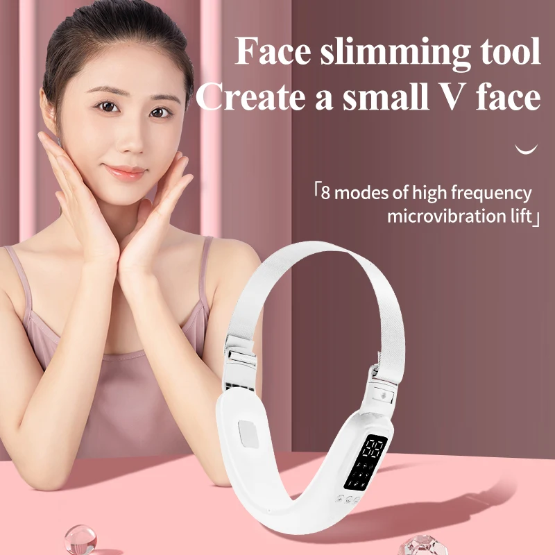OEM Electric V Line Face Lifting Machine Double Chin Reducer Blue Red Light Anti Aging Wrinkles Remover Chin Slimming Massager