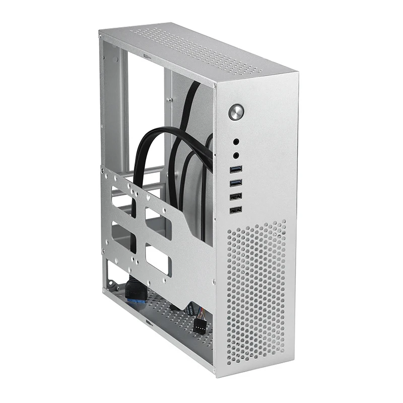 RGEEK A10 Desktop Mini ITX mATX Computer Case Micro ATX Mini PC Cabinet, Support Small 1u Flex Power Supply
