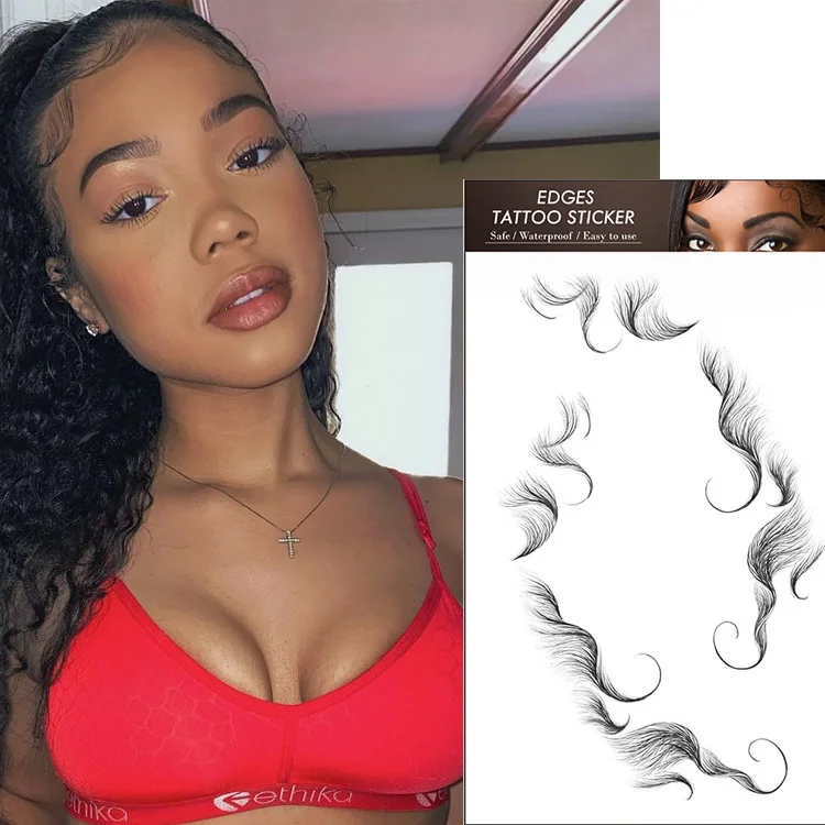 Hot Spot Hair Edges Head Stickers Bangs Stickers Hairline Baby Long Lasting Hair Tattoo Sticker