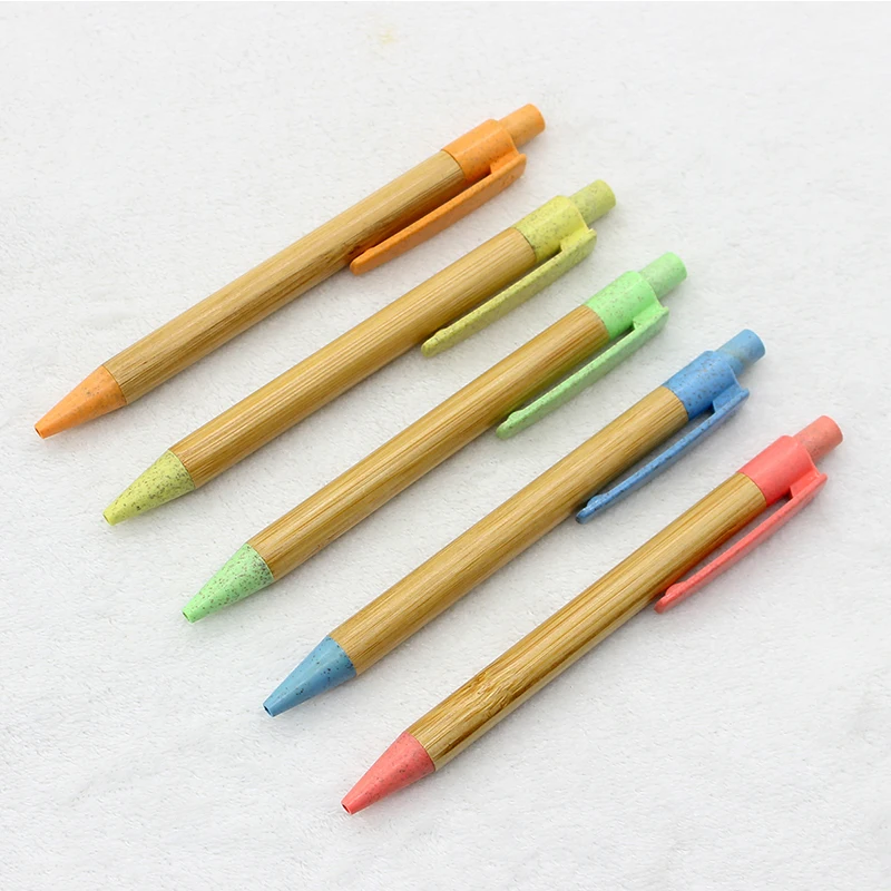 press eco bamboo pen promotional laser logo pen