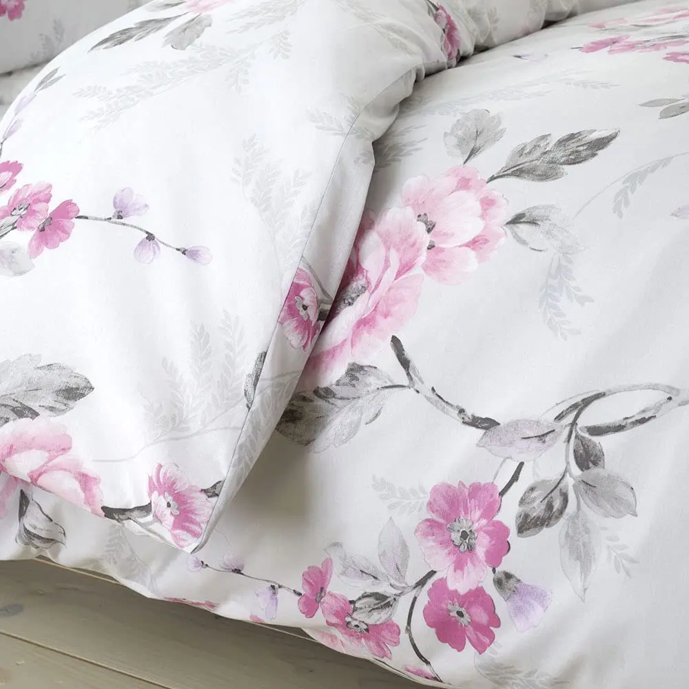 100% cotton washable fabric flower painting printed bed sheet set for bedroom