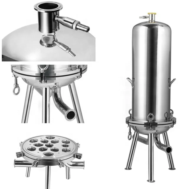 Tri Clamp SUS304 316L Filter Housing Sugarcane Juicer Machine for Beer Beverage or Sugar Cane after Juice Extractor