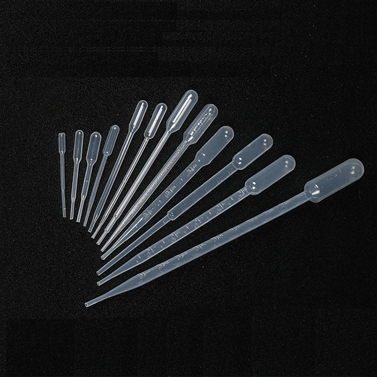 Лабораторная медицинская прозрачная одноразовая пластиковая пипетка, переносная пипетка