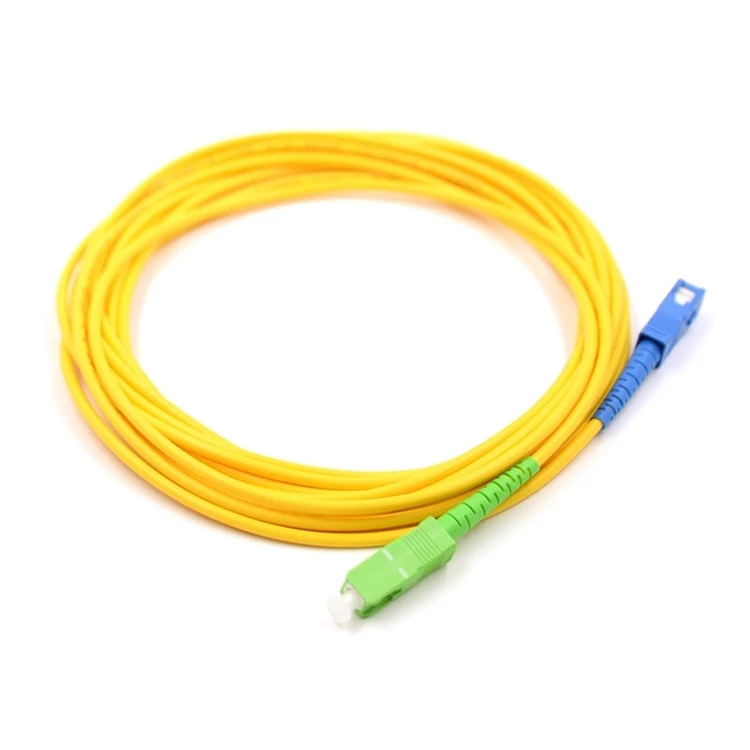 SC-SC Simplex Fiber Patch Cable Single Mode 2.0mm G657A2 SC/APC to SC/UPC Optical Fiber Patch Cord