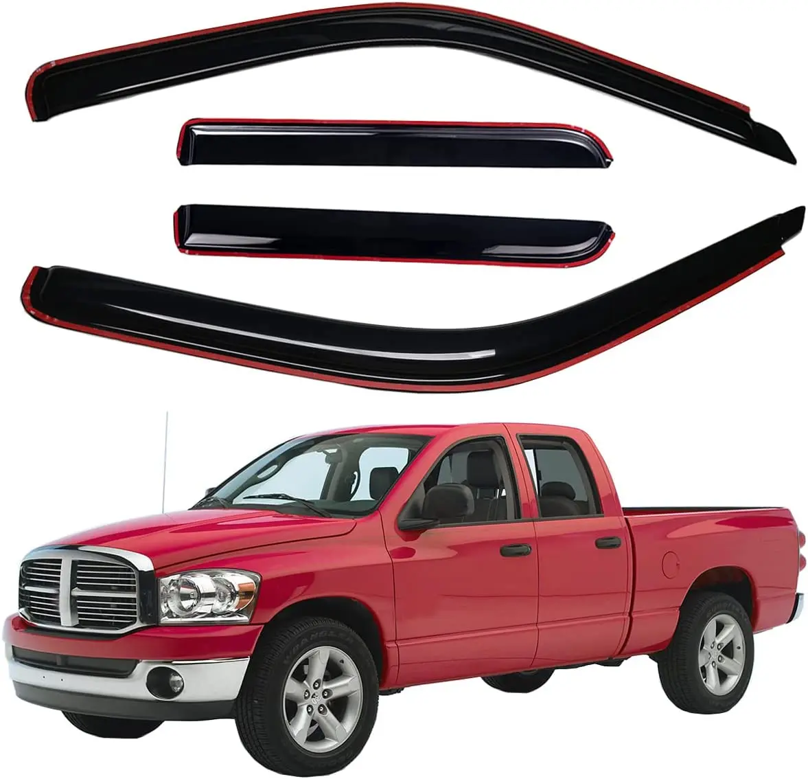 Лидер продаж козырек для окон aibyсар Dodge RAM 1500 2002-2009 автомобильные дефлекторы от дождя дверной погоды