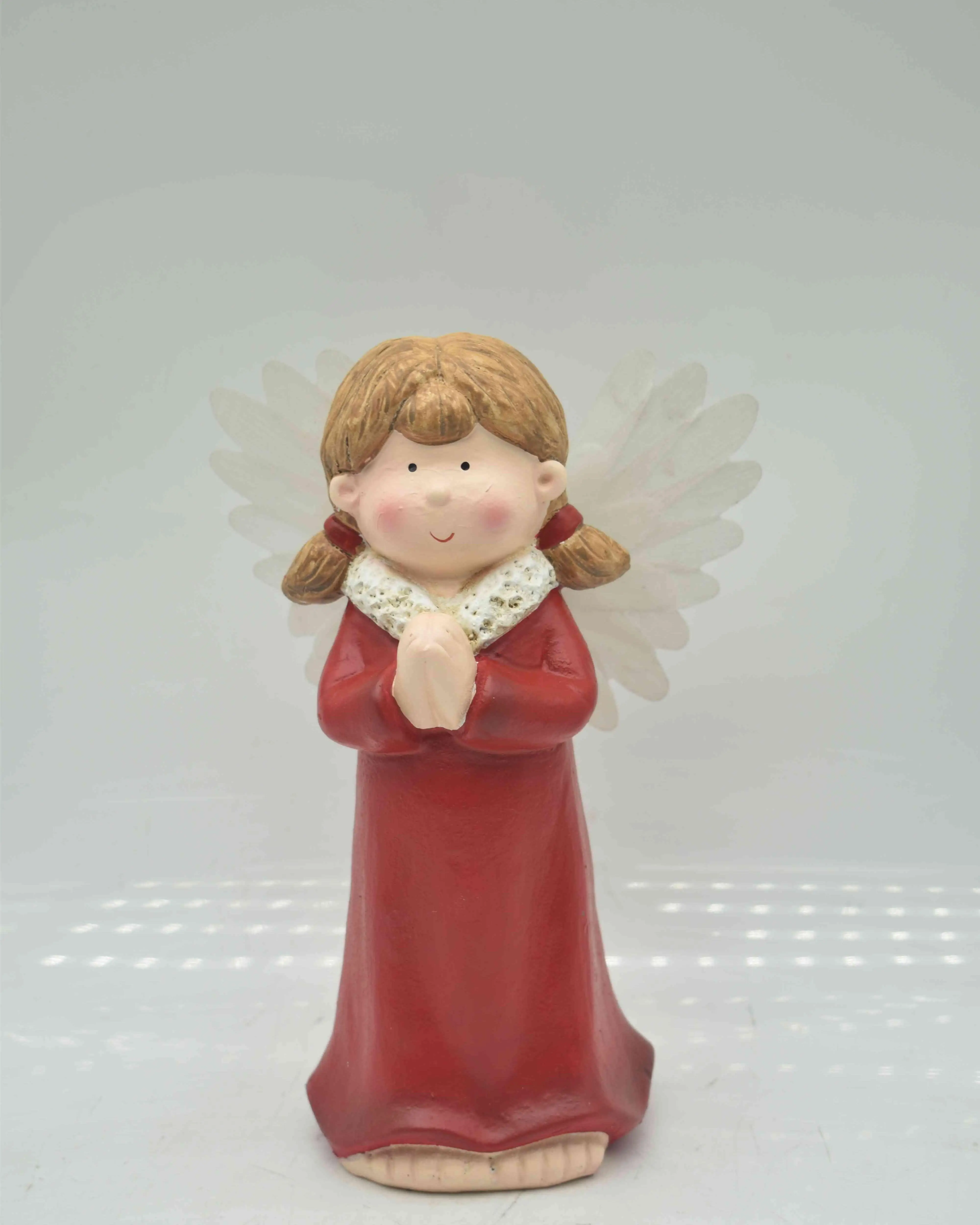 Factory Wholesale Home Desktop Decor Resin Crafts Sculpture Ornament Angel Satue Lovely Cute Resin Angel
