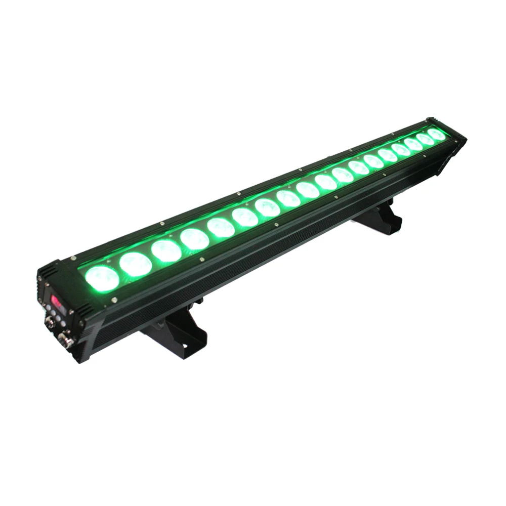  Уличный настенный светильник с черным корпусом 18x18 Вт RGBWA + UV 6 в