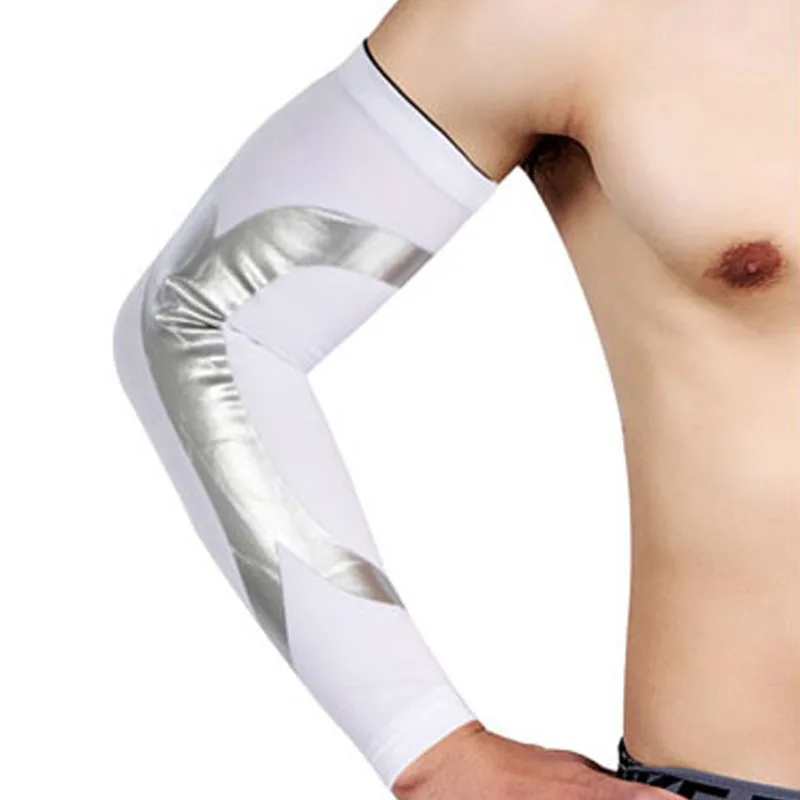 Solid Color  UV Protection Cycling Arm Sleeves for Men and Youth Fitness Elastic Sport Protector Arm Guard