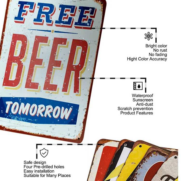 Antique automotive metal Sign wall art print Bar Pub Club Studio Wall Decoration Vintage Man Cave Tin Sign 20X30CM