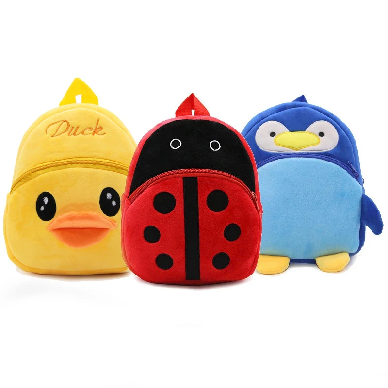 Hot sale Zoo series cute baby kids animal plush toys backpack for child