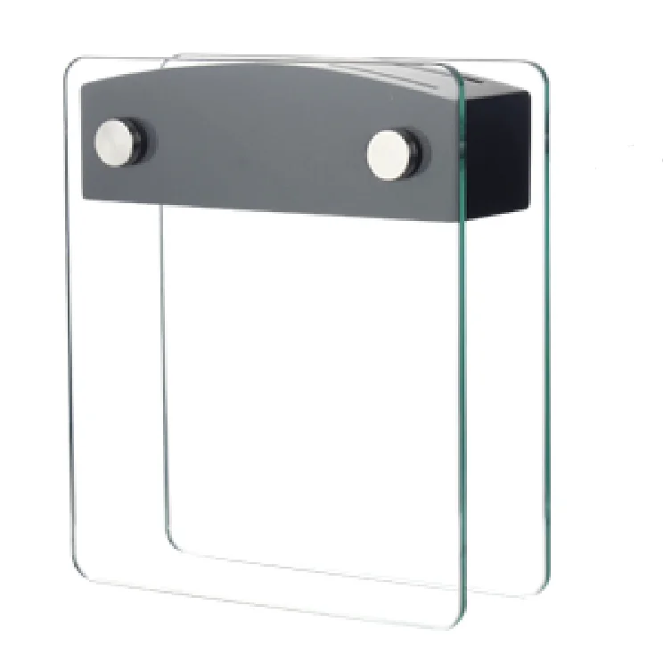 Tempered Glass Knife Stand with Black Wood Block