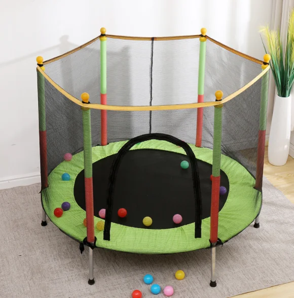 55 inch Customized PP  Green spring amusement park stainless steel soft trampoline for indoor