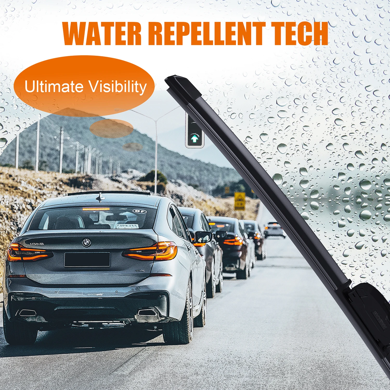 MU-021Si MASUMA High Quality Frameless silicone wiper blade 21 Inch J-HOOK for Mazda