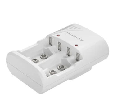 PUJIMAX 4 Slot Wall Smart Battery Charger EU US BIS  UK SAA Plug For 1.2V AA AAA Nimh Nicd And 9V Rechargeable Batteries