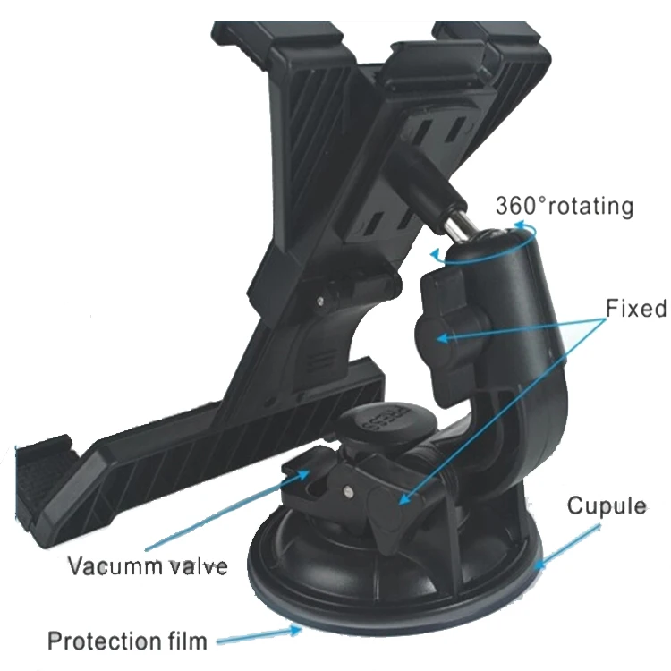Универсальный автомобильный держатель для планшета на присоске, держатель для планшета, подставка для автомобиля, приборной панели, кухонный настенный держатель для iPad/Galaxy Tab