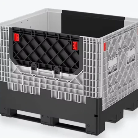 Сверхмощные автозапчасти HDPE пластиковый контейнер для поддонов большой объем Складная крышка складная коробка хранения