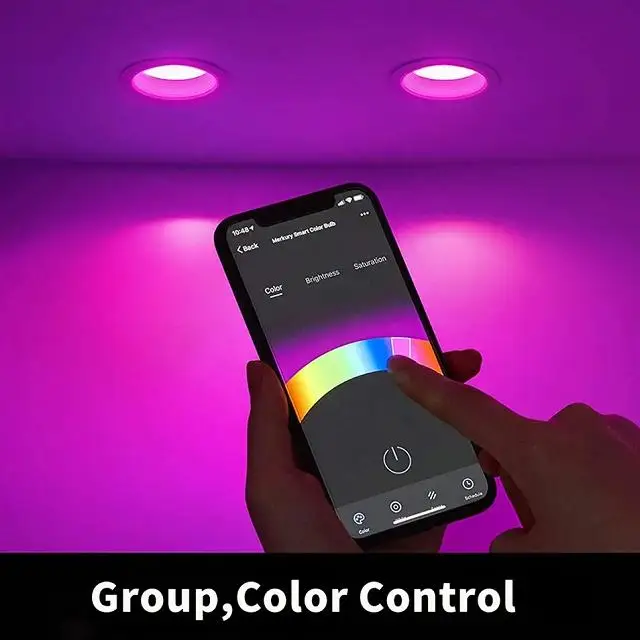 Custom Changeable Dimmable Zigbee Wifi Tuya Dmx SMD Smart Led RGBCW RGB Downlight