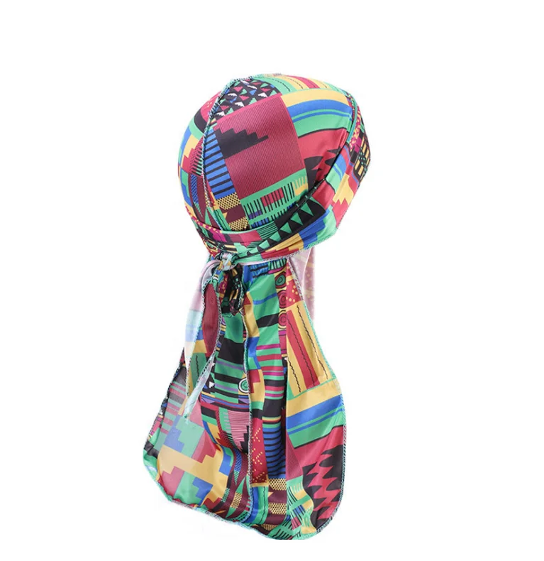 Wholesale 360 Waves Silk Durags Satin Do Rags ankara Bandana Headwraps Durag Designer Durag Silk for Men